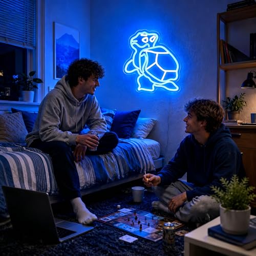 Image of Turtle Neon Sign Led Neon Lights Neon Signs for Wall Decor Light Up Sign for Birthday Party Club Gift