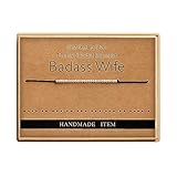 Monily Badass Wife Morse Code Bracelets for Women Birthday Gifts for Wife Funny Gifts for Women