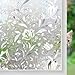 Bloss No Glue Static Cling Window Film Decorative Pattern Design Glass Window Film Privacy Window Covers for Home/Bedroom/Bathroom Window Decor,35.4" x 78.7"