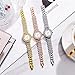 Women Diamond Watchs Luxury Fashion Ladies Bangle Bracelet Set Wrist Watch Female Dress Watch (Silver) (01 Rose Gold)