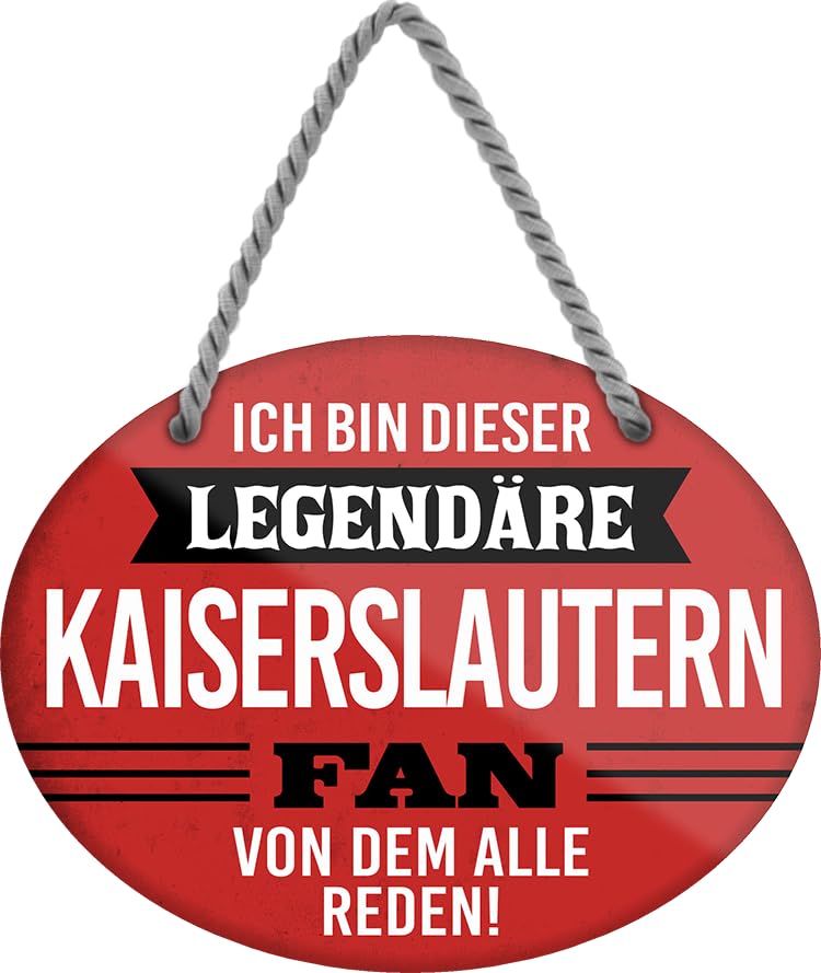 Retro Blechschild 'Ich Bin Kaiserslautern Fan' – 20x30 Cm, Vintage-Design, Witziger Fußball-Spruch