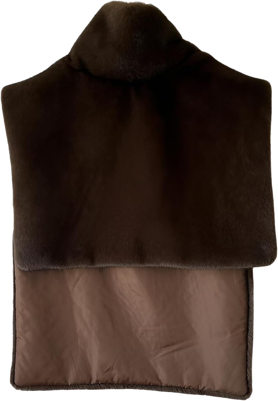 [Ellniges] ポンチョコート 冬用 毛皮コート クファージャケット 家事/アウトドア対応 光沢クファー オフィスカジュアル