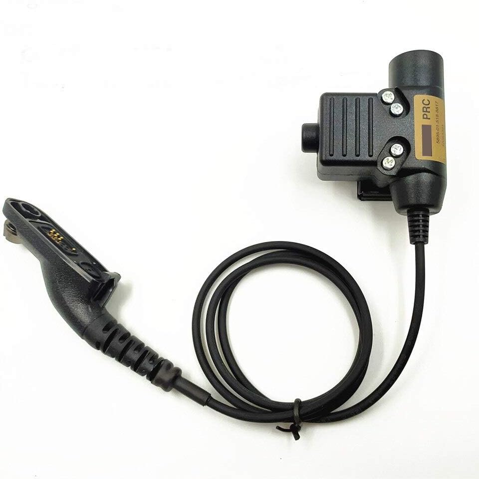 ArmorMason U94 PTT System Compatible with Peltor Comtac and Compatible with Motorola APX6000 (Military/NATO-US Wired)