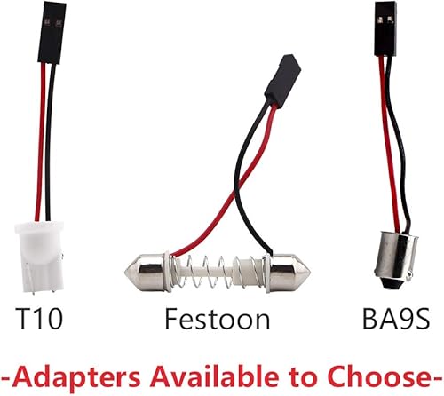 Miniatura 10 de EverBrightt - Paquete de 6 luces LED 5730 9SMD, panel de luz LED para lectura automática de automóvil, luz interior CC 12V con adaptadores T10BA9S