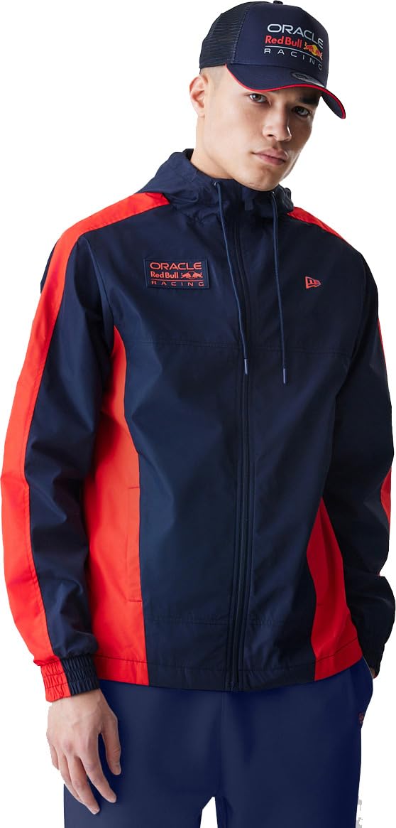 New Era Oracle Red Bull Racing F1 Team Official Formula 1 Windbreaker Jacket Navy/Red, Blue, L