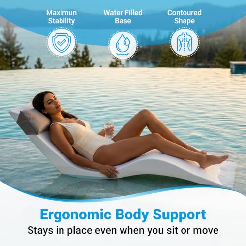 Image of Aqua Outdoors Pool Lounge Chairs, Pool Chairs for in Pool, 9-in Water Depth