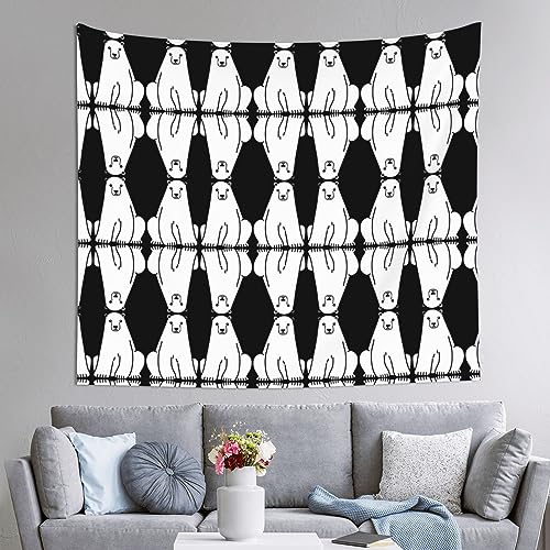Tapisserie d'art ours polaire 152x130 cm pour réchauffer l'ambiance d'une chambre cocooning