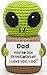 Skyists Funny Dad Gifts for Fathers Day - Ideal Father's Day Birthday Gift for Dad from Daughter Son Wife, Handmade Crochet Alien Gifts for Men Father Daddy Step New Dads - I Love You Gift for Dads