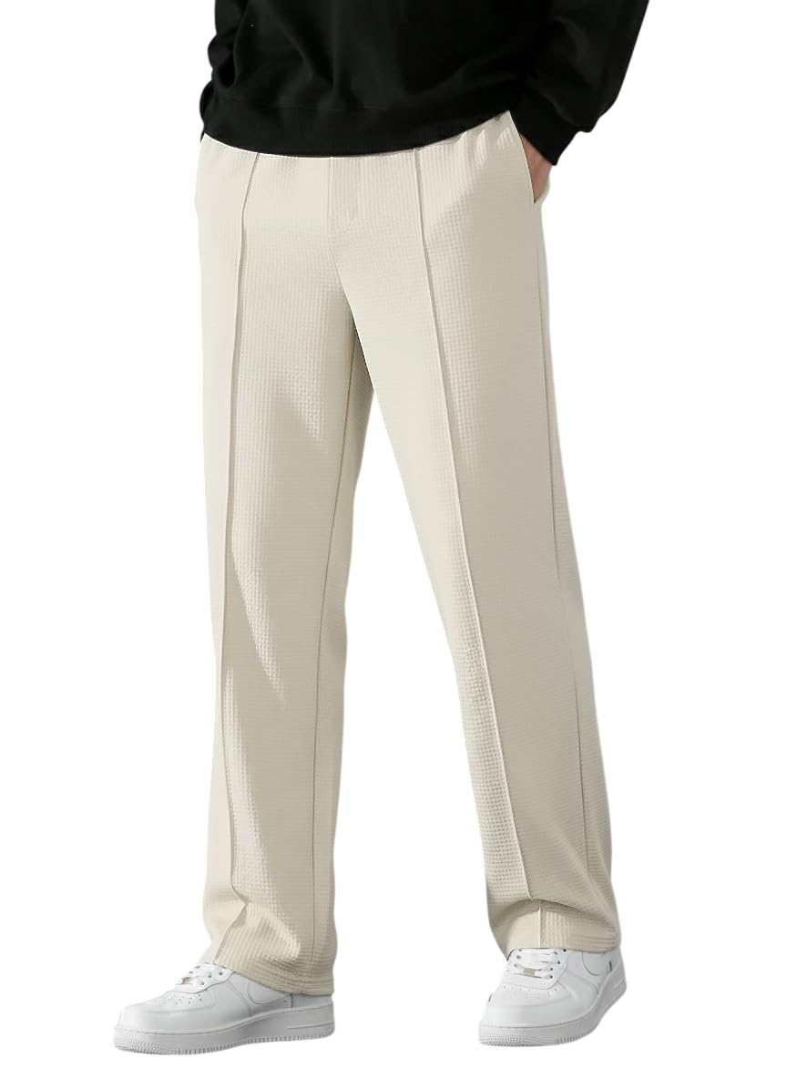 tagas Men’s Textured Straight Fit Trouser | Premium Stretch Fabric | Comfortable Regular Fit | Casual & Formal Wear Pant for Men-picture-38