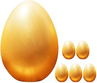 ibasenice 6pcs Golden Egg 12cm Fillable Golden Eggs Goodie Basket Prize Empty Golden Eggs for Filling Party Favor Easter Egg Hunt and Easter Basket Stuffers