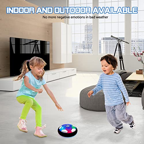 Hover Soccer Ball Toys for Boys, 2 LED Light Soccer Balls with Soft Foam Bumpers, Indoor Outdoor Air Floating Hover Ball Football Game Kids Gifts Toys for Age 3 4 5 6 7 8 9 10-15 Year Old Boys Girls - Thumbnail 6