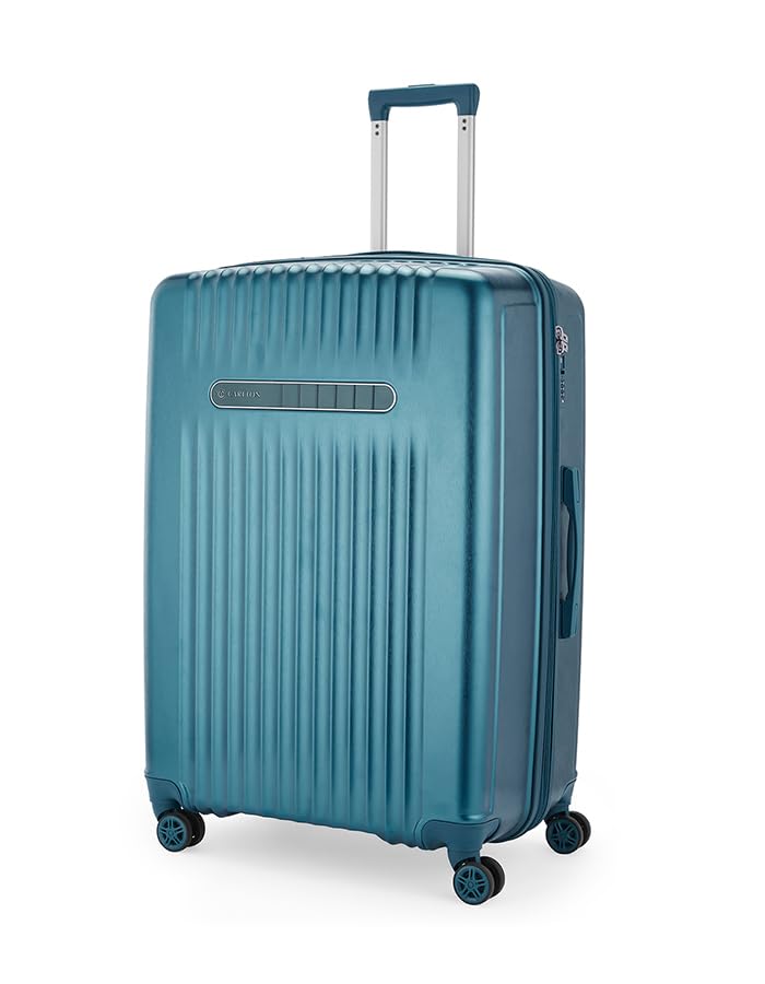 Image of CARLTON Meridian TSA Unisex 8 Dual Wheels 70 CM ABS Hardside Medium Check-in Luggage Dark Teal