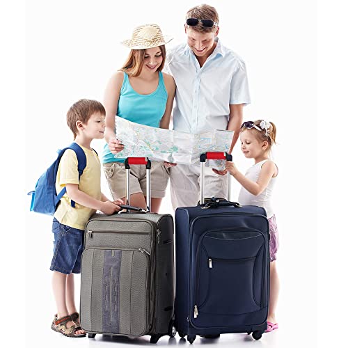 Image of Neoprene Luggage Handle Wrap Fluorescent Colors Luggage Identifiers (Red)