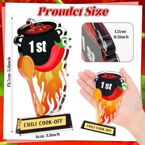 Cadeau pour concours de festival de chili : lot de 3 trophées acryliques WATINC pour amateurs