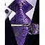 Purple Paisley Tie Set