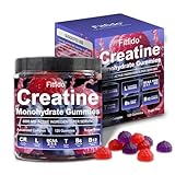 Creatine Monohydrate Gummies Complex 8000mg for Men and Women, Containing L-carnitine & Taurine, Build Muscle, Boost Energy, Faster Recovery, Sugar Free & Vegan, Raspberry & Blackberry, 120 Count