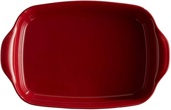 Emile Henry Oven Container Rectangular 42.5 x 28 cm Red/Burgundy