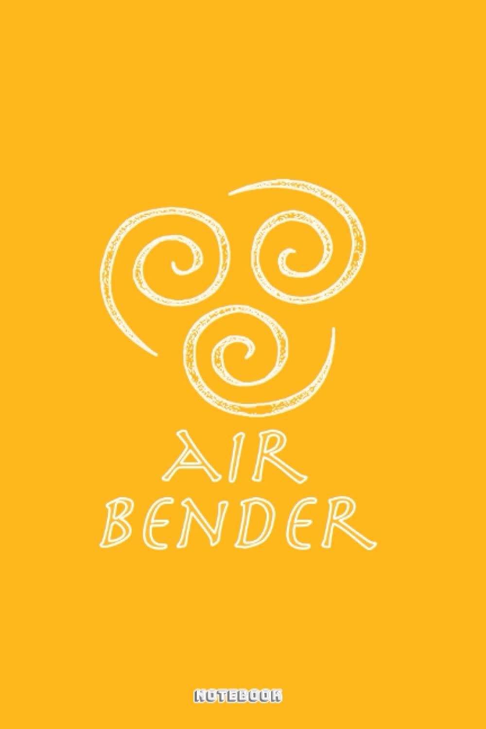 Air Bender Notebook: 6x9 Inches Lined Paper Notebooks for Work School Office, 120 Pages College Wide Ruled Composition Notebook Journal