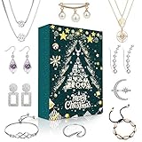 MOVINPE Jewelry Advent Calendar 2019 Christmas Countdown Gifts Fashion Charms Jewelry Set for Girls Women