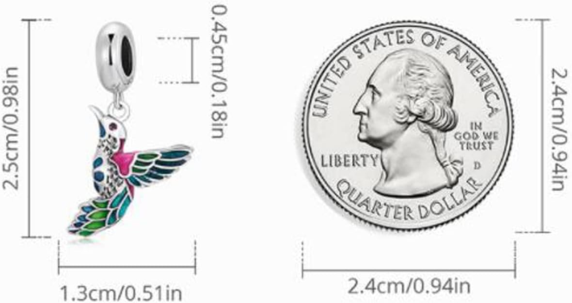 Lucky Animal Charms For Bracelets,Original 100% 925 Sterling Silver Charm Bead birthday charms Christmas charms for bracelets (Bird Pendant) - Image 2