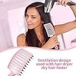 3 Pack Vented Quick Drying Massage Blow Detangler Brush,Boar Bristle Hair Brush Set-Curved,Detangling Hair Brush for Women Long,Thick, Thin, Curly(Green) - Image 4