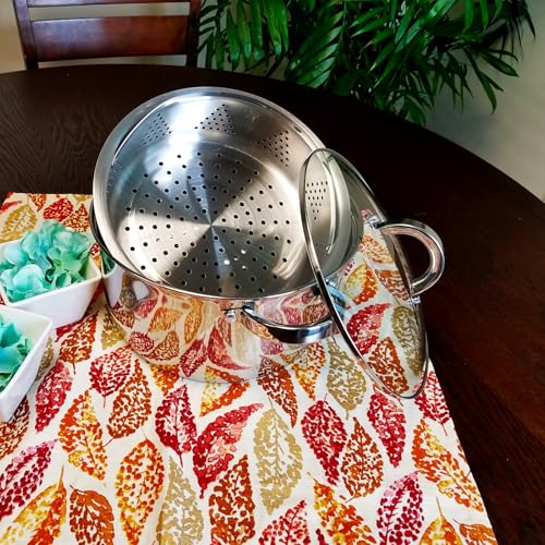 image for Oster Sangerfield 6-Quart Stainless Steel Dutch Oven Casserole with St