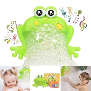 Light Up Baby Bath Bubble Toys,Tub Big Frog Automatic Bubble Maker Blower Toys with 24 Music Baby Fun Shower Toys, for Boys, Girls（New 2024）
