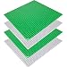 CLOURF Classic Building Baseplates 10" x 10" in Variety Color - Compatible with all Major Brands (2 Green + 2 Gray)