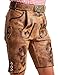 SYMPHONIE WESTERWALD Bayerische Herren Trachten Lederhose mit Trachtengürtel + Hosenträger, speckig, antik Look, braun, Gr. 48