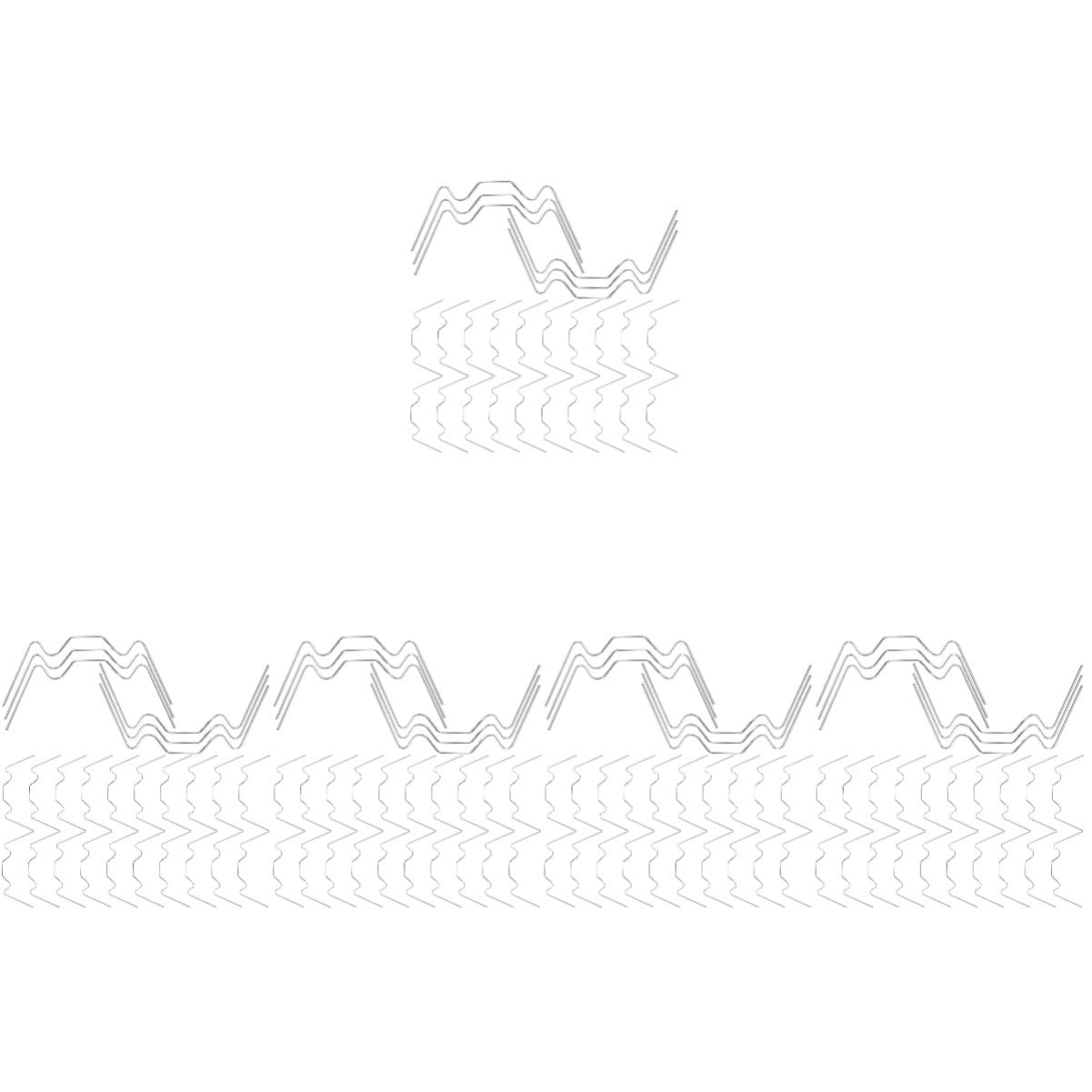 Clips de fixation acier inoxydable W pour kit de panneaux 100 pièces