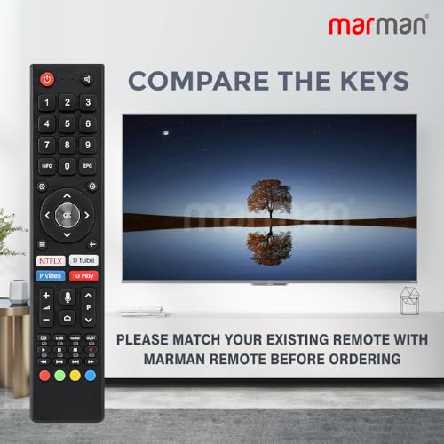 Image of marman Compatible with Nokia Smart Tv Remote Control Original Model 32HDADNVVEE 43FHDADNVVEE 50UHDADNVVGE 55UHDADNVVGE Suitable for 4K FHD UHD Television with Bluetooth Voice Command - Pairing Must!