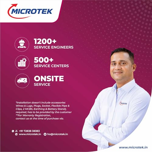 Image of Microtek Combo - Super Power 1100 Advanced Digital Inverter (950VA /780W,12V) with Lithium-Ion Battery 12.8V /100Ah, 1280Wh LiFePO4 | SCT & BMS Technology, Faster Recharge, Longer Life, Compact & Safe