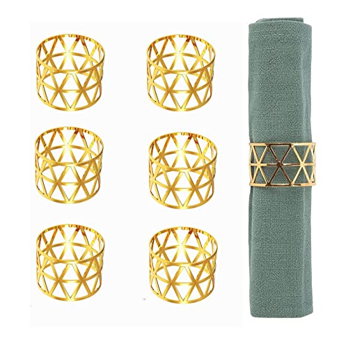 Ronds et Porte-Serviettes, 6 pièces Napkin Rings Porte-alliances de Porte-Serviettes Porte-Serviettes Évider pour La Décoration de Mariage pour Table Cover
