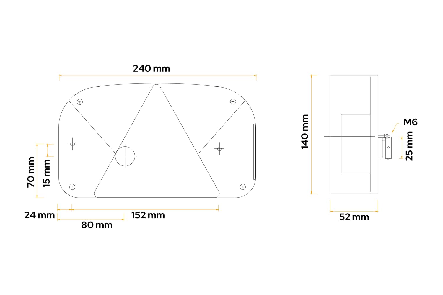 Aspöck Illuminazione posteriore Destro Multipoint 2