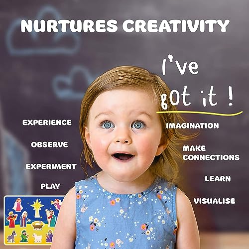 Moinkidz A1273 13 Piece Nativity Scene Puzzle, Christmas Wooden Chunky Jigsaw Puzzles For Kids Ages 3-5, Nativity Set Preschool Educational Toy For Toddlers thumb #5