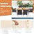 HAPPYGRILL 7 Pieces Outdoor Dining Set, Patio Conversation Set with Umbrella Hole, Acacia Wood Tabletop & Seat Cushions, Dining Table with 6 Rattan Wicker Chairs for Backyard Poolside Deck