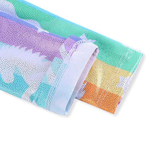 HOZIY Gymnastics Leotards for Girls Unicorn Pink Purple Sparkly Dancewear Activewear Quick Dry