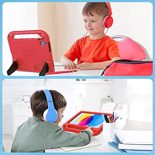 Bmouo Kids Case For Ipad 10Th Generation 10.9 Inch 2022 - With Built-In Screen Protector, Shockproof Light Weight Covertible Handle Stand 10.9” Ipad 10Th Generation Case For Kids Toddlers Girls, Red #TOP7