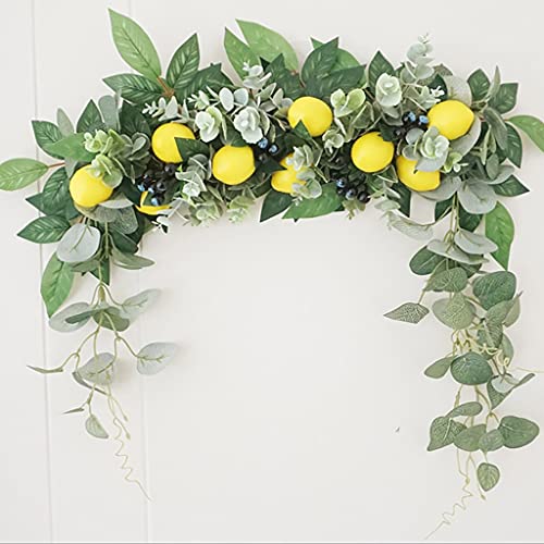 Wodmb Chair Back Flower Imitation Door Lintel Artificial Plant Pendant Table Decorations Natural Rattan Lemon Wall Decoration #TOP4