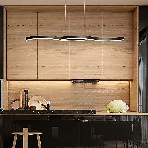 Candelabros de ondas de comedor creativos con pantalla acrílica 4