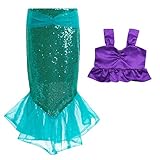 Abra la falda de sirena con el forro, tire del cierre. Traje perfecto para natación, fiesta, vacaciones, cumpleaños, fotografía, etc