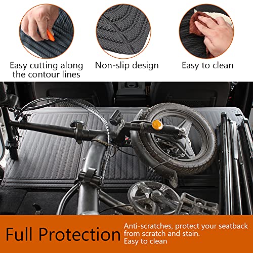 TripleAliners Vehicle Mat Universal Fit Trunk Cargo Liner All Weather Protection XPE Material Trunk Mat Seat Back Protector Trim-to-Fit Compatible with Most Cars SUV Sedan(Seat Back Mat) - Thumbnail 3