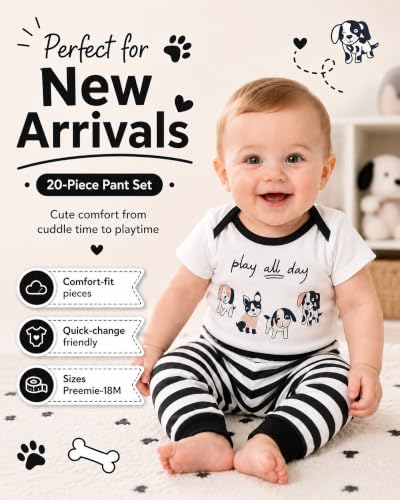 Image of Baby Boy Girl Clothes Preemie Newborn Must Have Infant Essentials Outfits 20 Piece Clothing 0-18 Months