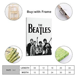 DERBUT Poster décoratif classique The Beatles sur toile, affiches murales et image d’art imprimé, moderne, décoration de… - Les Beatles, Paul McCartney, John Lennon, RIngo Starr, George Harrison DERBUT Poster décoratif classique The Beatles sur toile, affiches murales et image d'art imprimé, moderne, décoration de… – Image 2
