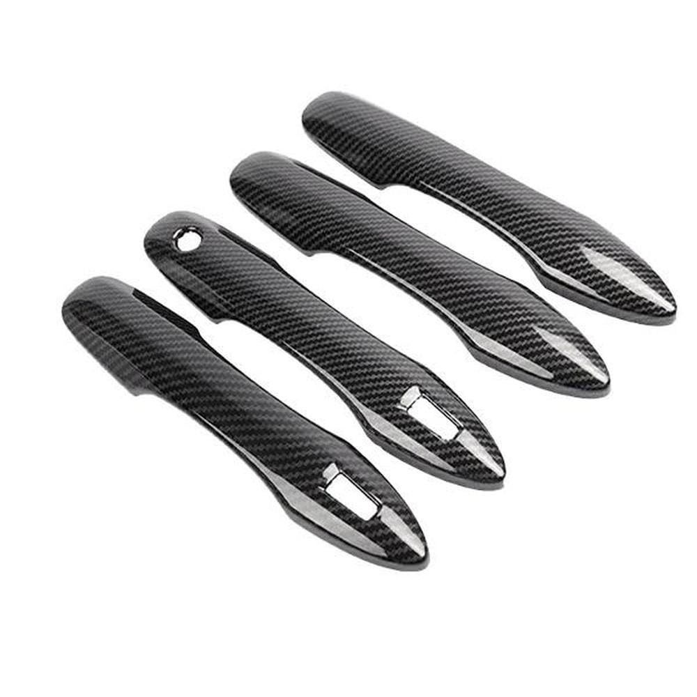 Sxqpocar 4Handle 2 Buttons Carbon Fiber Door Handl Cover For Yaris Cross Xp210 2023 Accessories Replacement Parts(4Handle 2 Buttons)