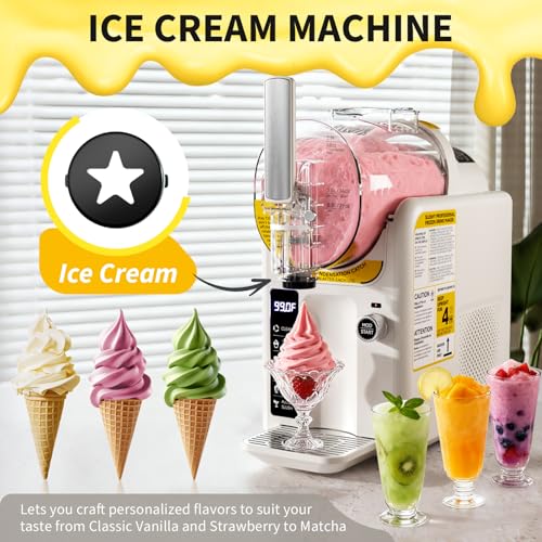 Image of Ice Cream Machine Frozen Drink Maker, Slushie Machine for Home - Slushy Machine Maker No Ice Needed Self Cleaning, 5 Preset for Soft Serve Ice Cream, Slushie, Margarita, Frappes, Milkshake