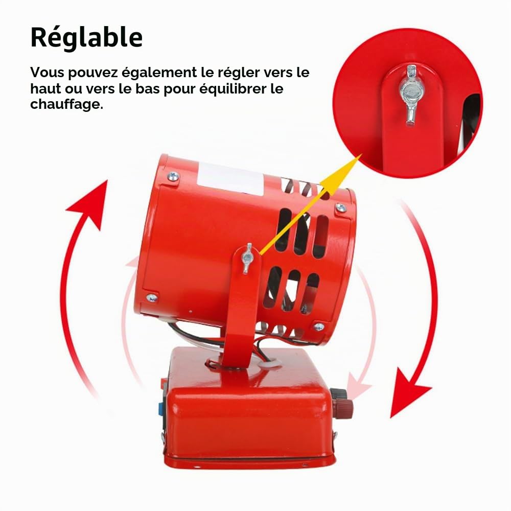 12V 600W Chauffage de voiture portable, désembuage de chauffage rapide, chauffage et de refroidissement 2 en 1, Dégivreurs pour pare-brise auto 20-30A