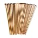 18PCS Bamboo Knitting Needle Set, 18 Sizes US 0-15 (2-10mm) Single Pointed Knitting Needle Carpet Sweater Knitting Needle for Knitting Process