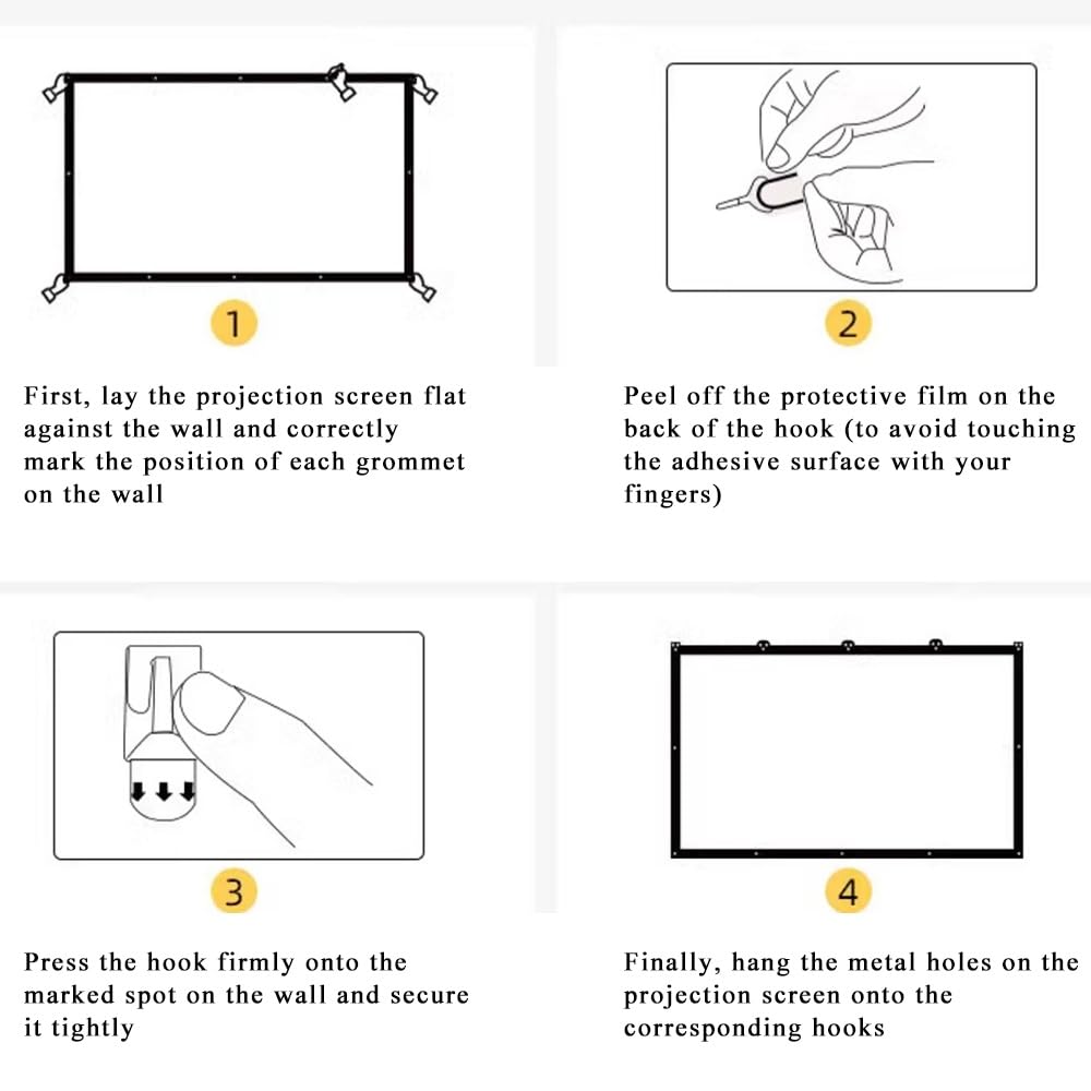 Écran De Projection Portable Pliable Écran De Projection Extérieur