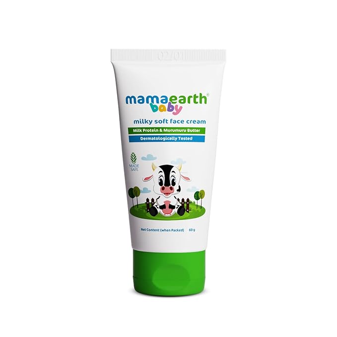 Mamaearth Milky Soft Natural Baby Face Cream for Babies, For All Skin Types 60 g